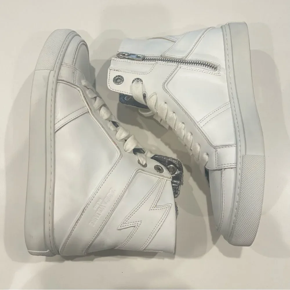 ZV1747 High Flash Sneakers high tops white New - Picture 14 of 15